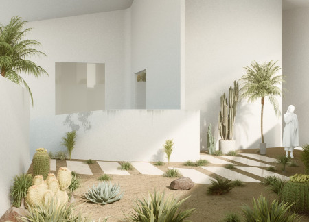 Lightwell Integration and Textured Concrete in a Jerusalem Residence