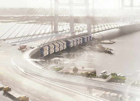 Elevated Greenery and Natural Ventilation in a Community-Focused Urban Habitat