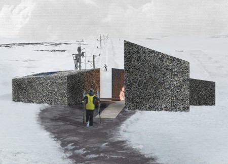 Gabion Stone Walls and Cross-Laminated Timber Create a Functional Shelter in Iceland's Rugged Landscape