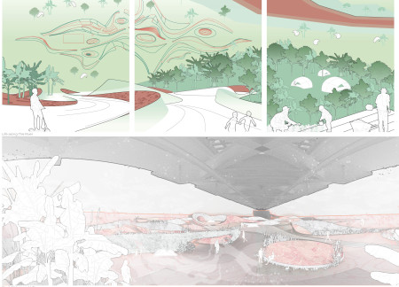 Bamboo Shelters Embracing Nature Through Permeable Pathways and Community Engagement