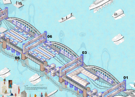 Floating Housing Units Crafted with Reinforced Concrete and Glass Along the Godavari River