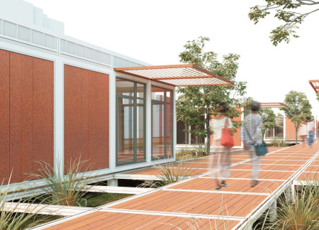 Perforated Facade and Modular Units Utilizing Reinforced Concrete for Flexible Urban Living