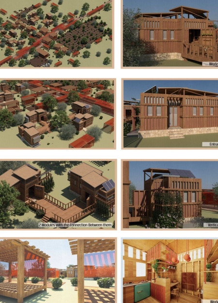 Cork Panel Structures Combined with Adobe Housing for Sustainable Community Living