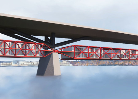 Suspended Living Spaces Crafted from Steel and Glass Above Waterways