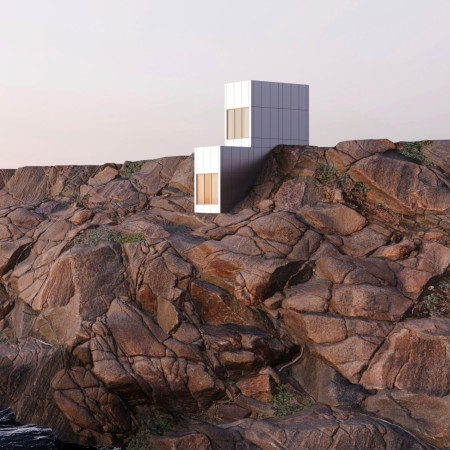 Charred Wooden Shingles and Recycled Materials Forming Adaptive Modular Living Spaces