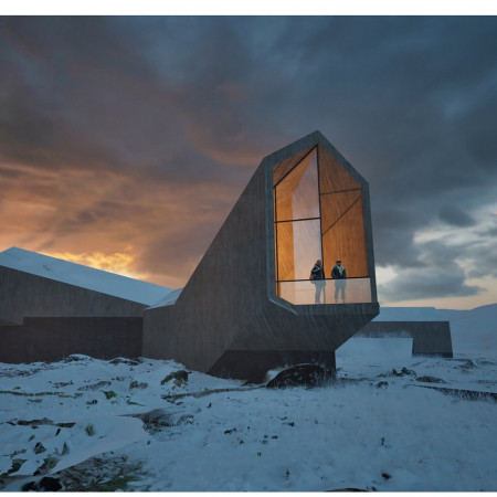 Fractal Formations of Charred Timber Cladding in a Sustainable Ski Cabin