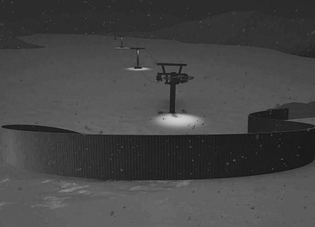 Weathered Steel and Navigable Decks Enhance User Experience at Winter Recreation Facility