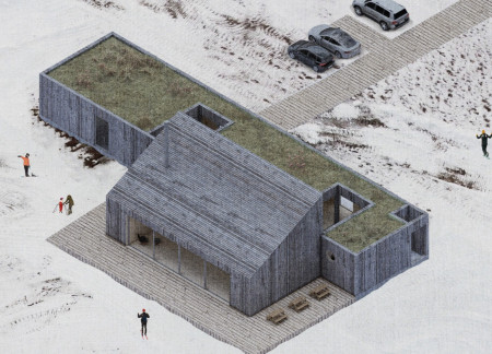 Charred Wooden Shingles and Green Roofs Define a Sustainable Ski Retreat in Iceland