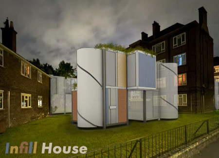 Cylindrical Homes with Cross-Laminated Timber and Green Roofs Enhancing Urban Living