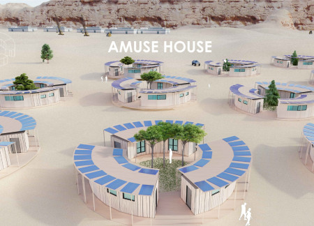 Charred Wooden Shingles and Green Roofs in a Sustainable Mixed-Use Structure