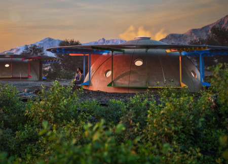 Sustainable Living Through Transportable Dome Structures Utilizing Concrete and Photovoltaics