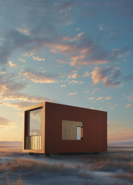 Corten Steel Facade and Sustainable Energy Solutions Define a Flexible Microhome Design