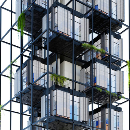 Modular Units with Photovoltaic Integration and Perforated Facades in Sustainable Urban Living