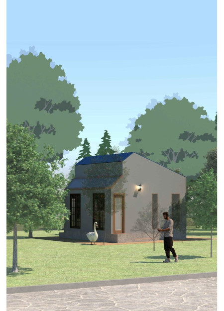 Charred Wooden Shingles and Kingspan Panels Define a Sustainable Compact Living Space