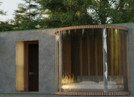 Biophilic Living with Solar Panels and Modular Concrete Elements