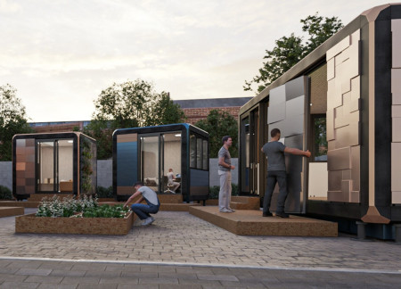 Charred Wooden Shingles and Modular Insulation Enhance Adaptable Housing Solutions