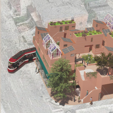 Charred Wooden Shingles and Cross-Laminated Timber Highlighting Sustainable Urban Living