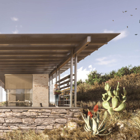 Transparency and Natural Light in a Flexible Living Space with Steel and Polycarbonate Elements