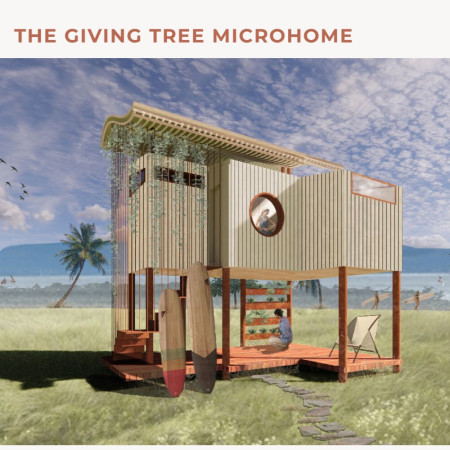 Bamboo Structures and Corten Steel Define Sustainable Microhousing in Bali