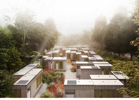 Sustainable Microhomes Constructed with Cardboard Tubes and Metal Framework