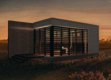 Charming Micro Home in Earth and Cross-Laminated Timber Emphasizing Seasonal Adaptability