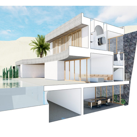 Movable Slats and Volcanic Rock Define a Sustainable Family Residence in Tenerife