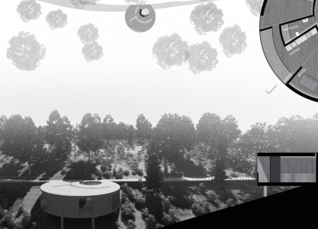 Natural Light and Concrete Harmony in a Circular Residential Shelter