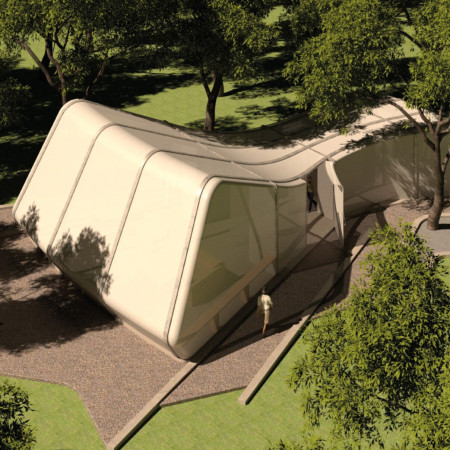 Light-Filtering Ptfe Glass Fiber Structure Nestled in Jiulong Mountain Landscape