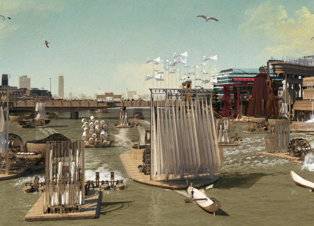 Charred Wooden Shingles and Cross-Laminated Timber Panels Enhance Community Connectivity