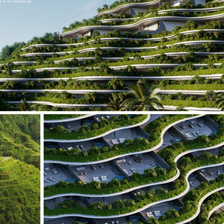 Cascading Terraces Featuring Local Stone and Sustainable Materials in Urban Living