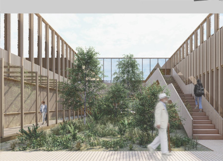 Charred Wooden Shingles and Natural Light Illuminate a Palliative Care Facility