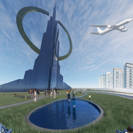 Circular Structure Featuring Photovoltaic Halo and Integrated Renewable Systems