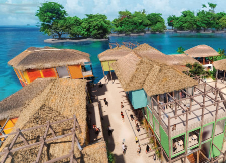 Floating Community Built with Biodegradable Plastics and Bamboo for Coastal Resilience