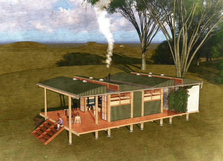 Charred Wooden Shingles and Cross-Laminated Timber Create Flexible Community Living Spaces