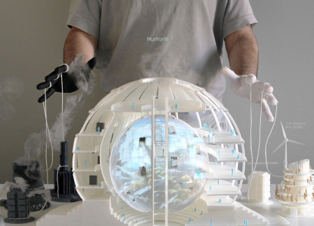 Spherical Structure of Transparent Glass and Sustainable Plastics Creating Community Engagement in Urban Space