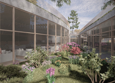 Biophilic Design with Native Landscaping and Sustainable Concrete Units