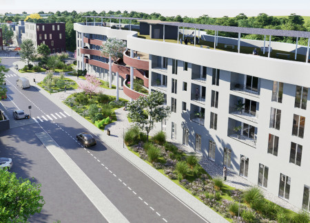 Charred Wooden Shingles and Green Roofs Elevate Community Living Near Pava