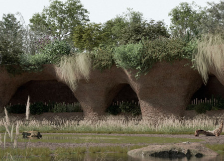 Seamless Integration of Natural Stone and Cross-Laminated Timber in Urban Park Design