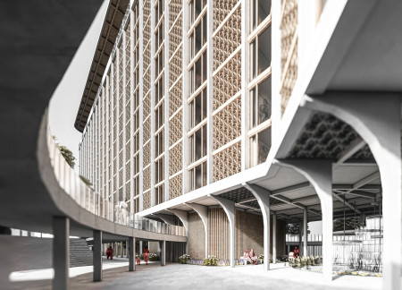 Cross-Laminated Timber Panels and Charred Wood Enhance Urban Living in a Community-Centric Environment