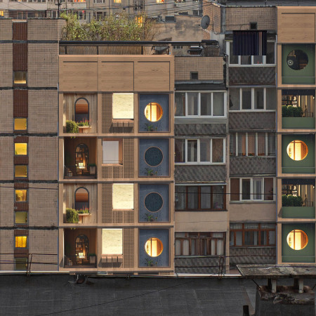 Interchangeable Modules Crafted from Recycled Cement and Cross-Laminated Timber Panels