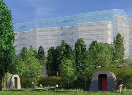 Charred Wooden Shingles and Prefabricated Concrete Unite to Transform Bunkers into Community Hubs