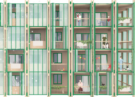 A Residential Complex Balancing Privacy and Community