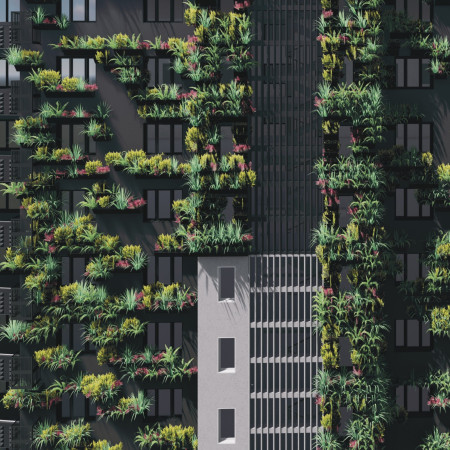 Vertical Gardens and Thermal Insulation in Modular Residential Building Design