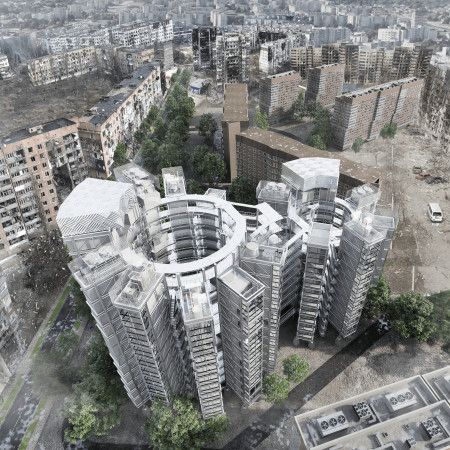 Circular Shelter Constructed with Reinforced Concrete and Acoustic Insulation for Resilient Community Living