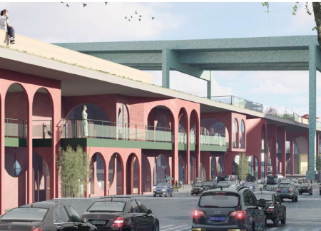 Charred Wood Shingles and Concrete Integrate Affordable Living Under Urban Bridges