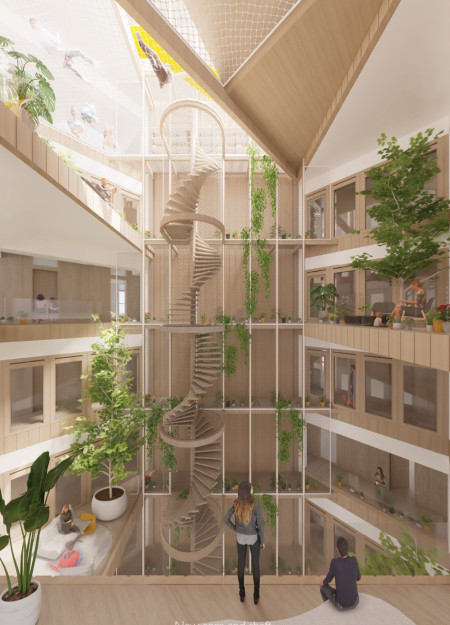 Telescopic Wall Panels and Natural Light Create Adaptive Living Spaces Using Wooden Modular Systems