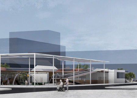 Timber Canopy Reflecting Natural Light in a Community Space for Elderly Wellness