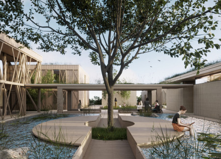 Charred Wooden Shingles and Cross-Laminated Timber Create Tranquil Retreat with Outdoor Integration