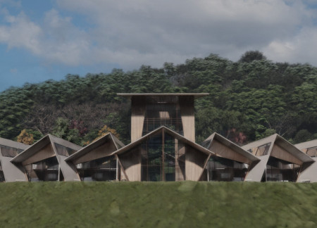 Circular Layout with Geothermal Systems and Wood-Centric Design for Wellness Residences