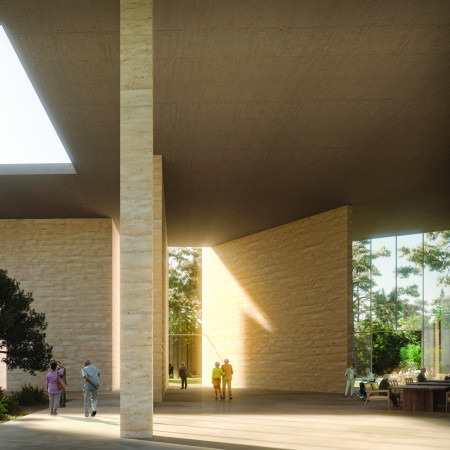 Charred Wooden Shingles and Natural Light Enhance a Healing Environment in a Community-Focused Healthcare Facility